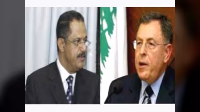 جلسة مباحثات يمنية لبنانية عقدت في صنعاء