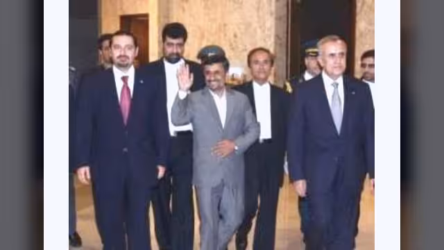 حزب الله يقيم استقبالاً حاشداً للرئيس الإيراني أحمدي نجاد في بيروت