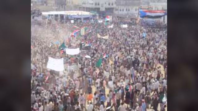الحراك يحيي ذكرى ثورة 14 أكتوبر بمهرجان حاشد في الحبيلين