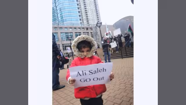 مظاهرة لليمنيين في كندا تطالب برحيل النظام (صور)