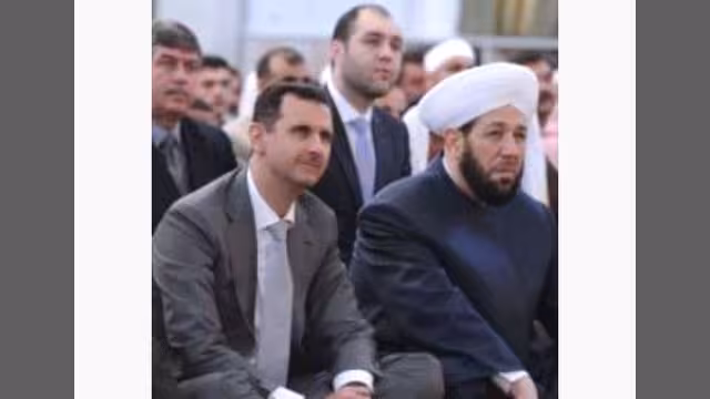 مفتي سورية يؤكد رغبة الاسد بالتنحي لمزاولة الطب بعد اتمام عملية الاصلاحات