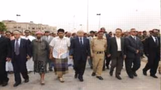 تشييع جثمان العميد الركن عمر سالم بارشيد بصنعاء والرئيس هادي بالمقدمة