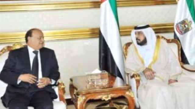 أبوظبي: جلسة مباحثات رسمية بين الرئيس اليمني ونظيره الإماراتي