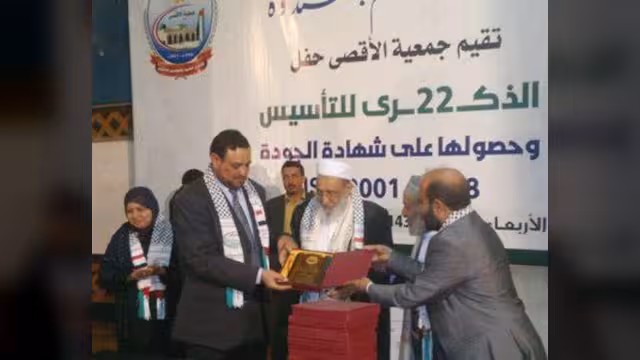 رئيس جمعية الأقصى بصنعاء: نصرة الفلسطينيين واجب ديني وإنساني وأخلاقي
