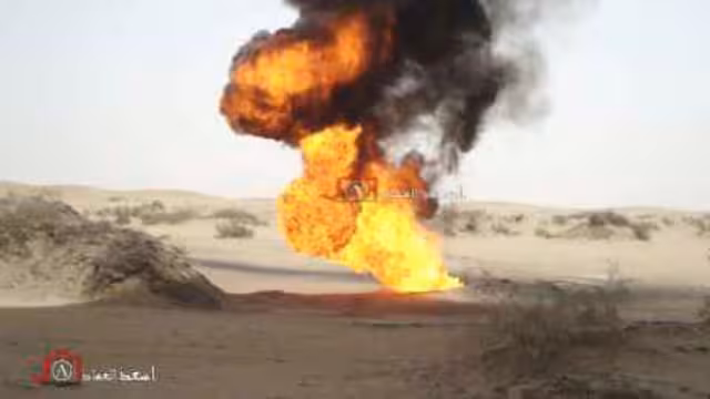 تفجير جديد يستهدف أنبوب النفط في مأرب واستمرار انقطاع الكهرباء