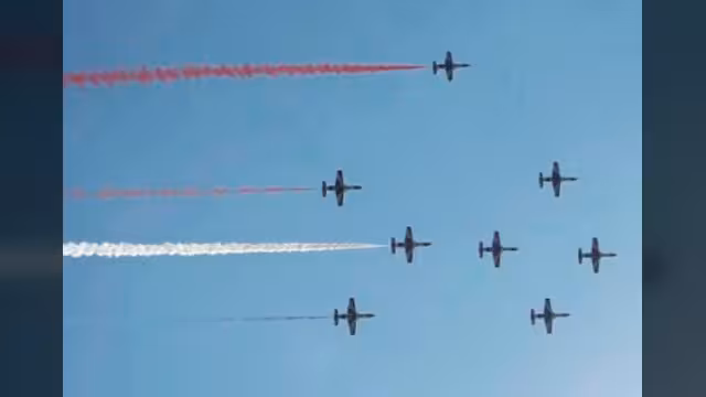 الطيران الحربي المصري يقوم بالاستعراض على الشعب احتفالاً وتهديداً ضد أول رئيس مدني