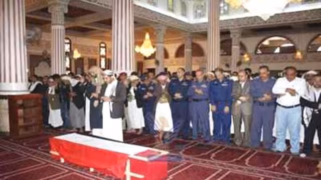 تشييع الشهيد المهندس محمد صلاح غلاب أحد منتسبي القوات الجوية