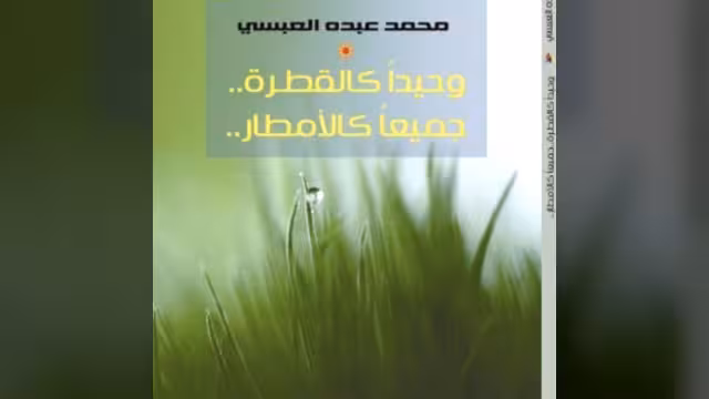(وحيداً كالقطرة.. جميعاً كالأمطار) جديد الكاتب والأديب محمد عبده العبسي عن دار أزمنة