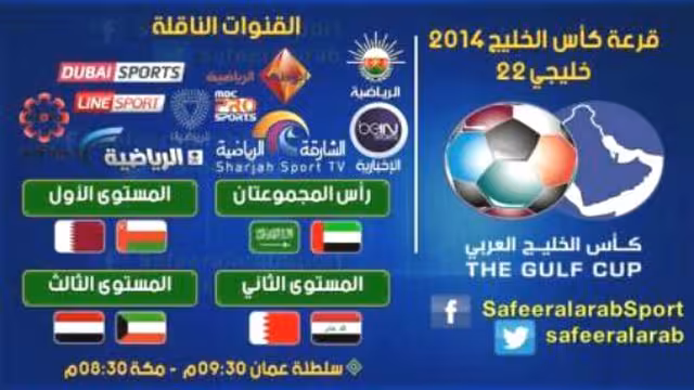 قرعة خليجي 22: اليمن مع السعودية والكويت مع العراق (جدول المباريات)