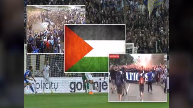جماهير البوسنة تهتف لفلسطين وتدوس العلم الإسرائيلي (صور)