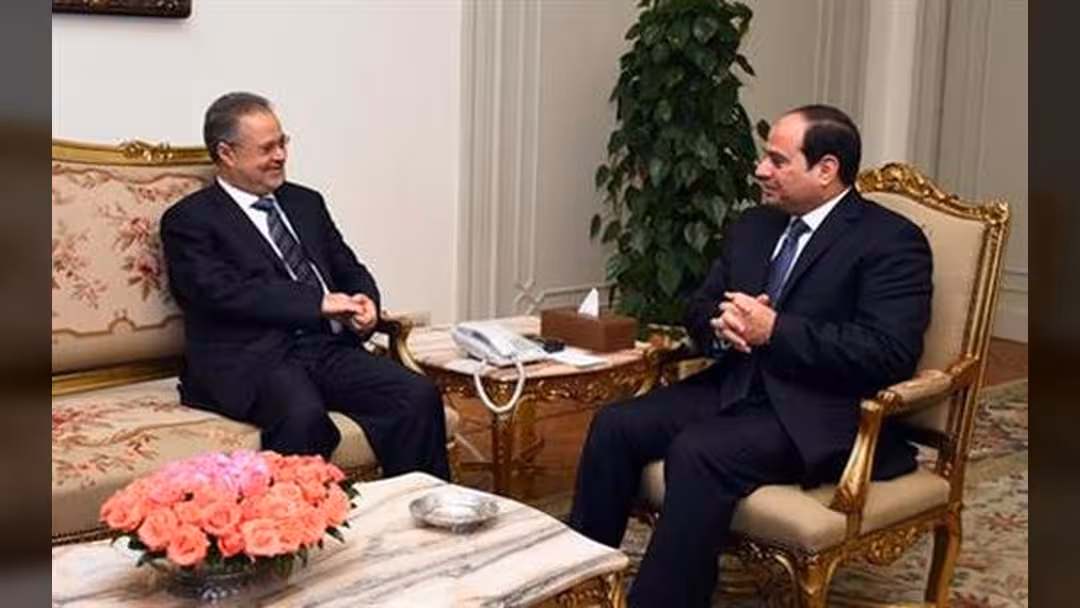 السيسي يستقبل المخلافي ويؤكد دعم مصر لليمن