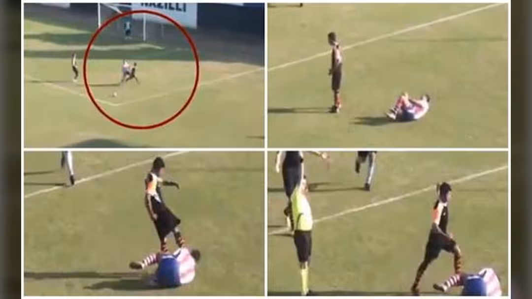 بالفيديو.. مشهد صادم.. لاعب يضرب خصمه بوحشية في رأسه!