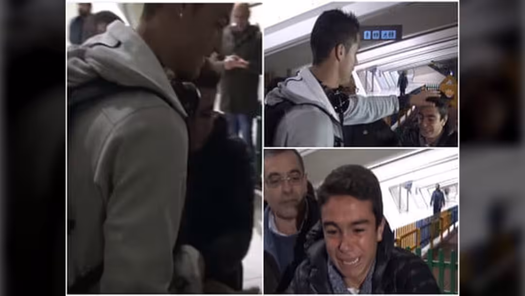 لفتة طيبة من كريستيانو رونالدو تجاه مشجع مدريدي (فيديو)