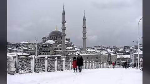 بالفيديو.. انهيار مرعب لثلوج.. فوق رؤوس المارة في تركيا!