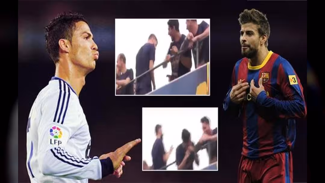 بالفيديو.. بيكيه يسخر من كريستيانو ويقلد طريقة احتفاله بالأهداف