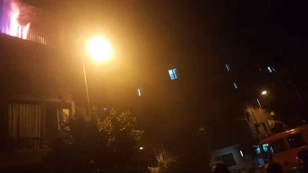 حريق هائل في شقة الطالبة اليمنية المقتولة بالقاهرة (فيديو + صور)