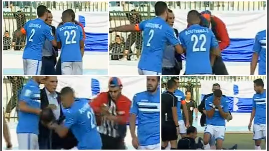 مشجع ينطح الحكم في الدوري الجزائري.. فيديو