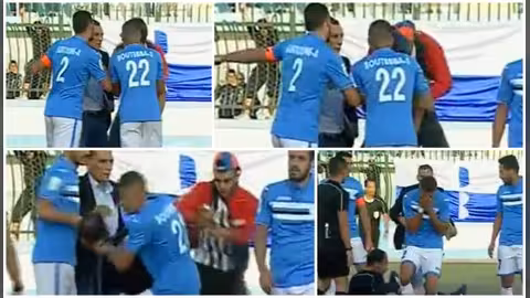 مشجع ينطح الحكم في الدوري الجزائري.. فيديو