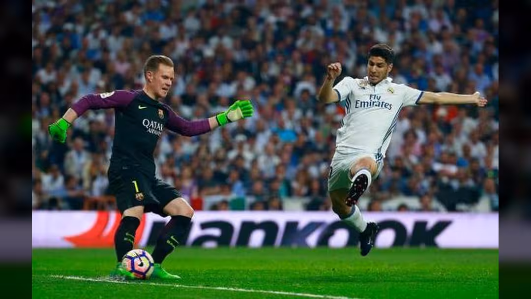 حارس برشلونة يعتبر هدف لاعب ريال مدريد الأفضل في شباكه