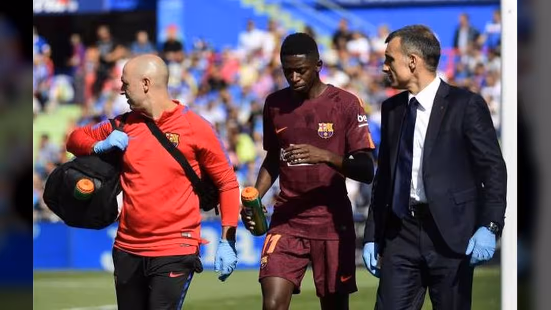 ضربة موجعة لبرشلونة.. ديمبيلي يغيب عن الملاعب أربعة أشهر