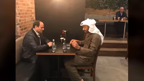 بالفيديو.. السيسي ومحمد بن زايد في أحد مطاعم أبوظبي 
