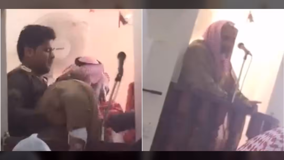 بالفيديو.. إنزال خطيب مسجد بالقوة في السعودية أثناء الخطبة