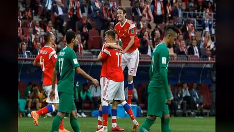 روسيا تمطر شباك السعودية بخمسة أهداف في افتتاح كأس العالم.. فيديو