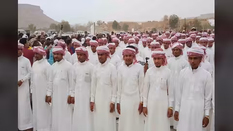 دمون حضرموت تختتم مهرجان الحياة السابع لزفاف 136 عريساً وعروس