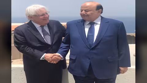المبعوث الأممي غريفيث في عدن الإثنين للقاء هادي