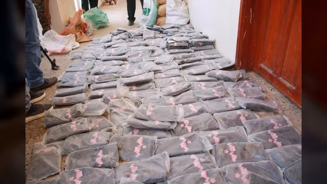 أمن الجوف يضبط شحنة من الحشيش