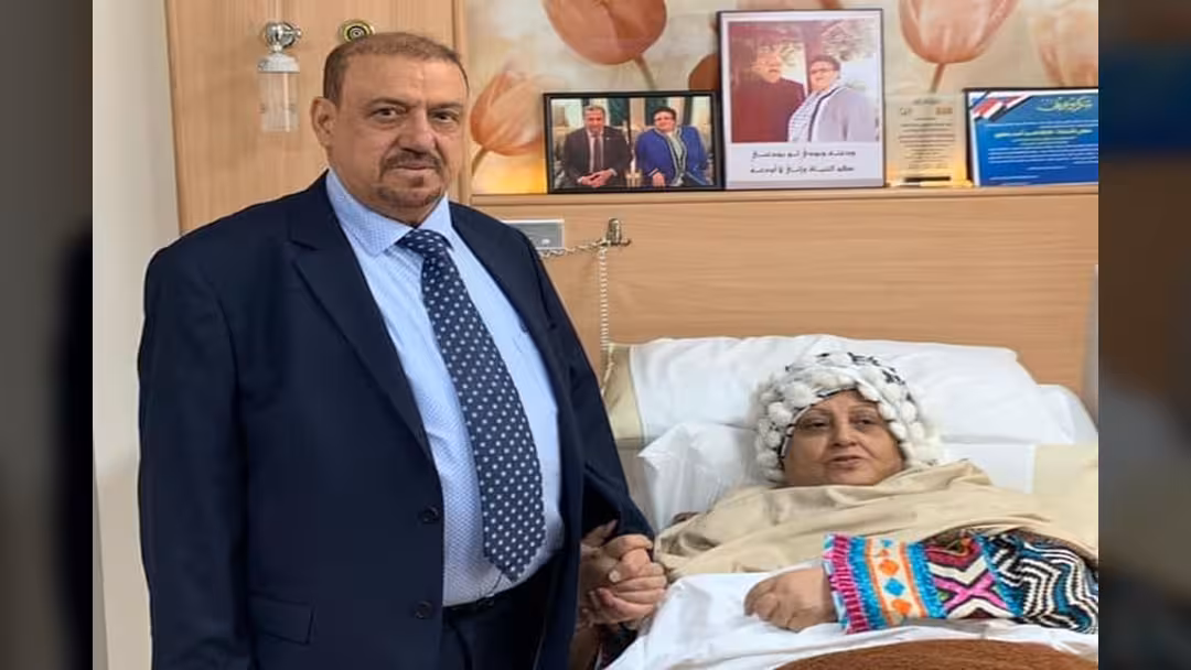 البركاني يطمئن على صحة فائقة السيد في أحد مستشفيات الأردن