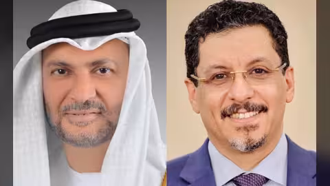 لقاء بن مبارك مع قرقاش: الإمارات تجدد دعمها لليمن وحكومته