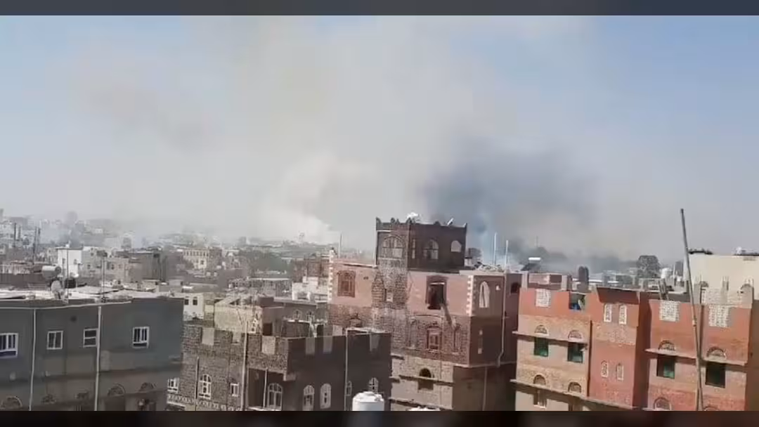 شاهد فيديو - غارات التحالف في صنعاء ضمن عملية نوعية