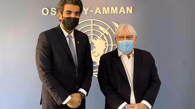 غريفيث يناقش خطته للسلام في اليمن مع عمرو البيض