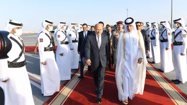 العليمي يختتم زيارة قطر ويتجه الرياض في طريق العودة عدن