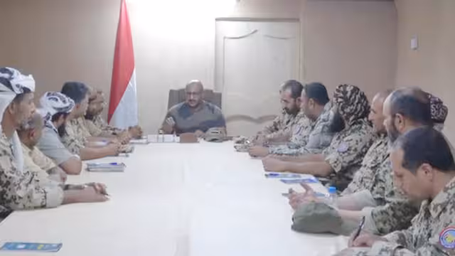 طارق صالح يناقش التطورات مع قيادات ألوية محور حيس