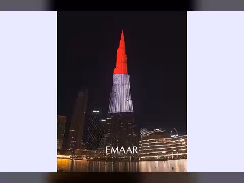 برج خليفة ولوسيل يتوشحان العلم اليمني في اليوم الوطني (شاهد)
