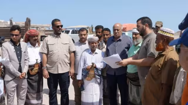 إنسانية المقاومة الوطنية تسلم موقع مشروع مياه المندب للمقاولين