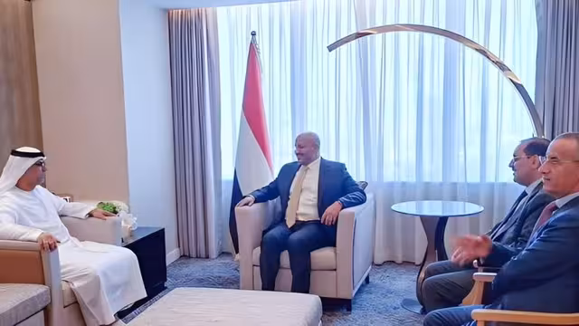 طارق صالح يناقش مع السفير الإماراتي تعزيز التعاون بين البلدين