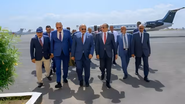 طارق صالح يصل جيبوتي على رأس وفد يمني لإجراء مباحثات ثنائية