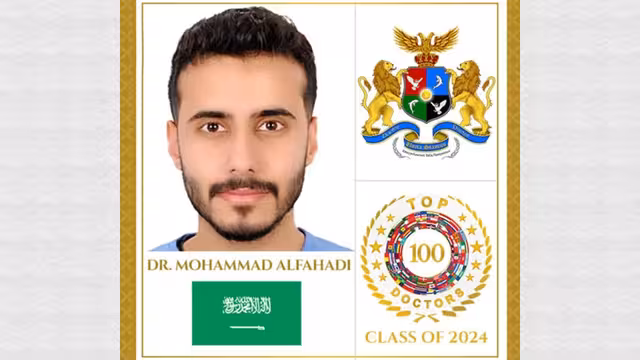 الطبيب السعودي محمد الفهادي ضمن أفضل 100 طبيب في العالم