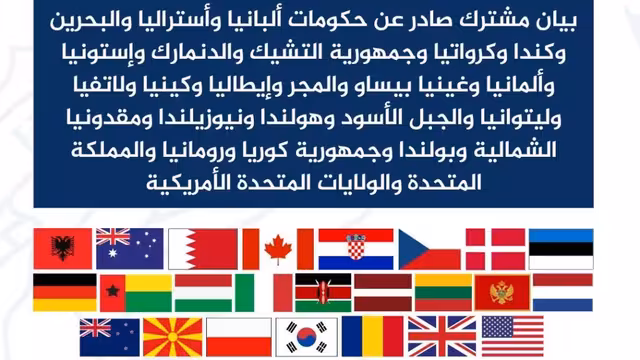 بيان صادر عن 24 دولة ضد هجمات الحوثيين البحرية