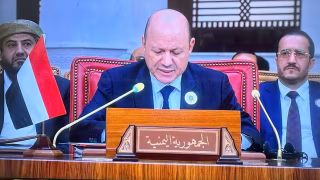 نص كلمة الرئيس العليمي: حرب اليمن من أكبر التحديات العربية