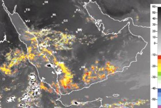 اضطراب جوي عنيف على اليمن ومنطقتي جازان وعسير في السعودية