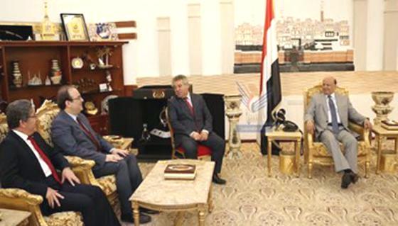الرئيس هادي يستقبل رئيس وكالة التعاون والتنسيق التركي