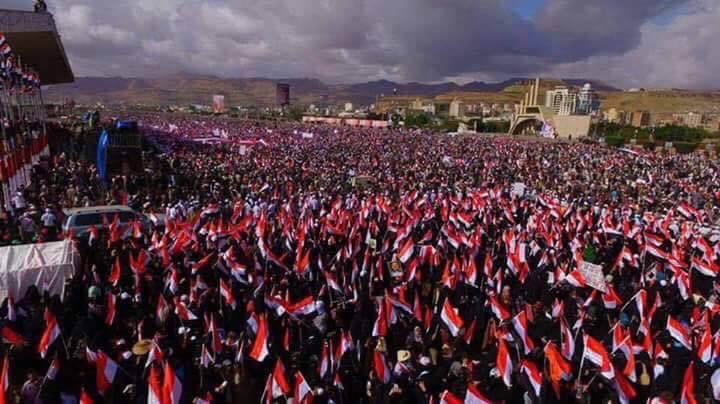 مهرجان جماهيري في صنعاء بالذكرى الثانية لبدء عمليات التحالف