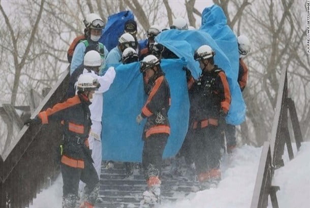 ارتفاع حصيلة وفيات انزلاق جليدي في اليابان إلى 8 أشخاص