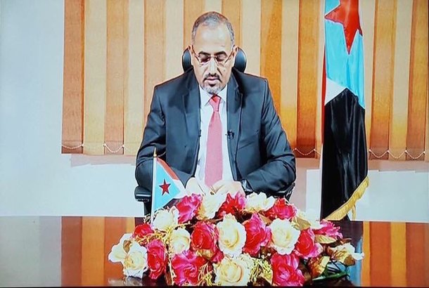 الزبيدي: نحن مع التحالف وسندعم طارق صالح كمقاومة للحوثيين.. فيديو