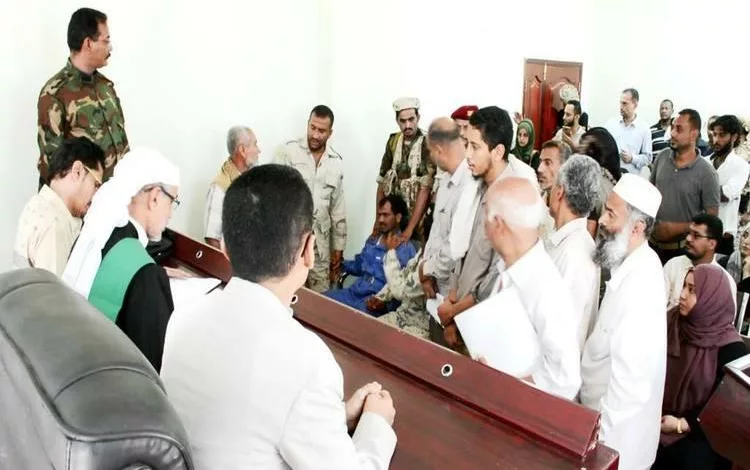 من جلسة محاكمة المتهم عبدالكريم محمد عمر مجور المتهم بقتل الدكتورة نجاة