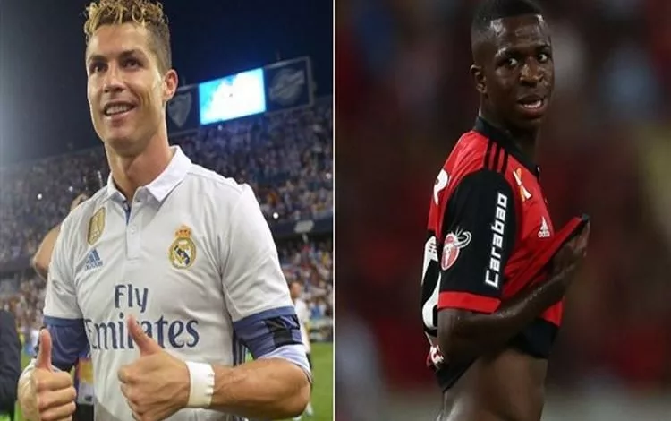 المهاجم البرازيلي فينيسيوس جونيور وكريستيانو رونالدو